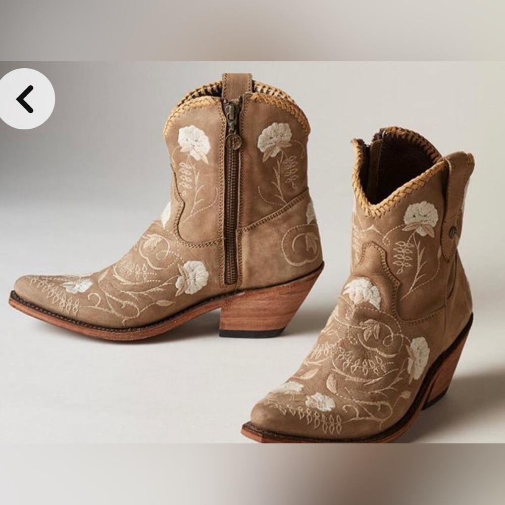 Liberty black cotton flower boots